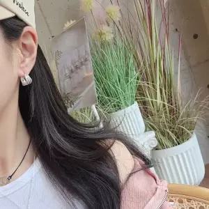 SA101 국내제작 여성 실버 악세사리 물결 파이프 원터치 데일리 은 귀걸이 silver925 은귀걸이