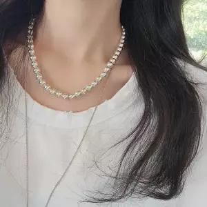 SA107 국내제작 여성 실버 악세사리 8미리 은볼 데일리 심플 은 목걸이 silver925 은목걸이