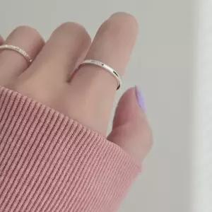 SA123 국내제작 여성 실버 악세사리 미러컷팅 데일리 심플 링 레이어드 은반지 silver925