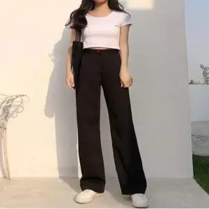 여자 슬랙스 바지 캐주얼 정장 일자 와이드 팬츠
