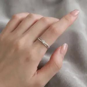 여성 실버 반지 데일리 레이어드 꼬임 오픈링 심플 은색 손가락 링 여성반지 오픈링