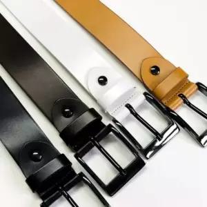 이탈리아 통가죽 모던 스퀘어 40mm 유공 허리띠 벨트 이태리벨트 이탈리아벨트 통가죽벨트