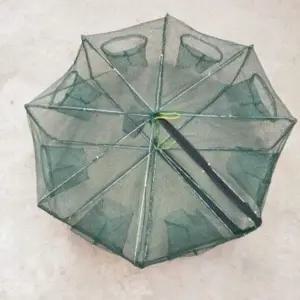 D 접이식 그물 어항 메쉬 우산형 어망 낚시 우산 그물 B