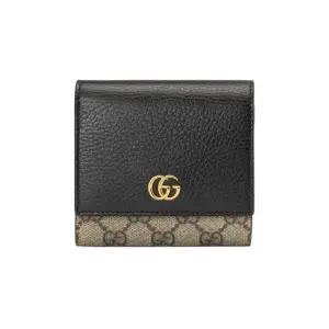 구찌 MUST IT_26SS GG 마몬트 반지갑 블랙베이지 598587 17WAG 1283