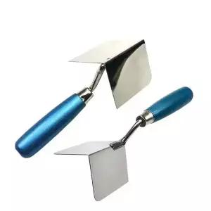 1개 드라이월 코너 도구 외부/내부 코너 나이프 8x6cm 스테인리스 스틸 트로웰 드라이월 석고보드용