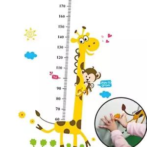 기린 키재기 스티커 성장측정 벽포스터