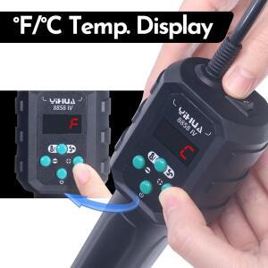 YIHUA 뜨거운 공기 총 온도 조절 가능 8858-IV 700W 납땜 재 작업 용접 스테이션 LCD 디지털 히트 건 BGA