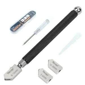 TOLESA 유리 커터 2mm-20mm 키트 Aotomatic 오일 피드 및 거울 타일 모자이크 용 상자 유리 커터가있는 절
