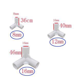 3웨이 흰색 PVC 텐트 피트 코너 센터 커넥터 파이프 스트레이트 엘보 티 플라스틱 조인트 DIY 옷장 피팅