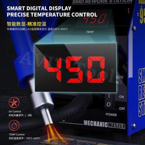 재작업 스테이션 MECHANIC 957DW 가열 메인 보드용 2 스크롤 핫 에어 건, 주석 납땜 수리 제거 SMD