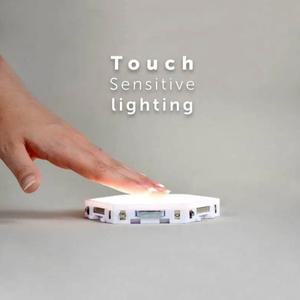 육각형 터치 스위치 LED 벽 램프 Splicable 스마트 홈 침실 AC 110 220V 양자 야간 조명 거실