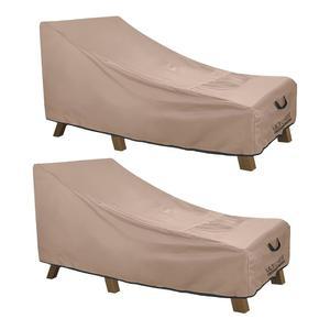 UltCOVER 방수 파티오 라운지 의자 커버 헤비 듀티 야외 체이스 라운지 커버 2팩 - 80L x 28W x 30H 인치