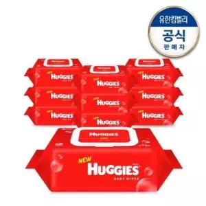 하기스 아기물티슈 72매X10팩 캡형