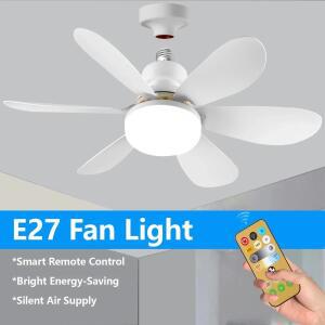 원격 제어 LED 조명 팬, E27 램프 베이스 침실 및 거실용 지능형 자동 천장 팬이 있는 30W/40W 팬