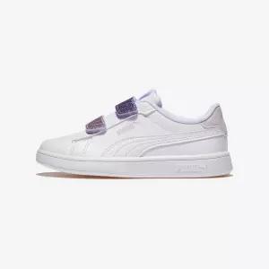 푸마 스매쉬 3.0 L 글리터 - PUMA White-Lavender Alert-Lilac Frost