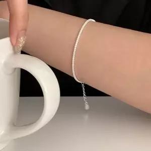 (925 Silver) Slim cubic bracelet C 31 (WEEC68B)