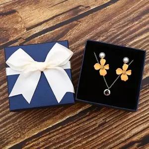 WL 주얼리 케이스 리본상자(블루+아이보리)-WFNMYD4