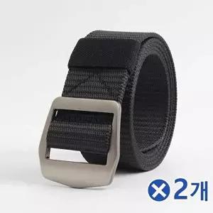TBZ 가벼운 캐주얼 패브릭 벨트 125cm 블랙x2개 아빠선물-WFNN6H9