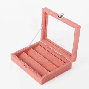 TBZ 투명창 드림 귀걸이 보석함 핑크 20x15cm 화장대정리-WFNN7GJ
