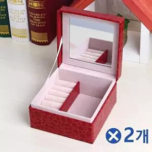 TBZ 장미포인트 인조가죽 보석함-색상랜덤x2개 반지함-WFNN7GG
