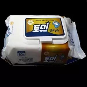 고품질 토미물티슈(70매캡형) 부드러운 고급원단 아기물티슈 티슈 청결 캡형 물휴지 WFNHEKT