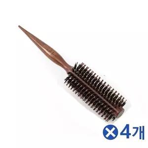 TBZ 라운드그립 원목 돈모 롤 헤어브러쉬x4개 여성빗-WFNNDG9