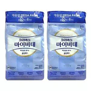 고품질 크리넥스 마이비데 캡형 60매 x 6 x 2팩 티슈 일회용 일회용품 식당 가정 주부 자취 WFNHEZ2