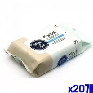 고품질 무형광 무색 피톤치드 물티슈 30매 리필 120g X20개 휴대용물티슈 일회용물티슈 WFNHEYN