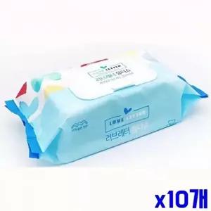 고품질 부드러운 물티슈 80매 캡형 408g X10개 유아물티슈 휴대용물티슈 일회용물티슈 WFNHEYP
