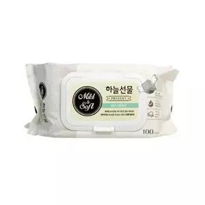 고품질 안심 성분 물티슈 100매 캡형 x24개 한박스 휴대용물티슈 일회용물티슈 WFNHEV7