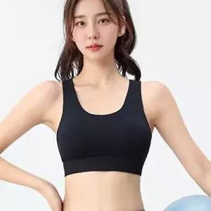WL 더블엑스 스포츠 브라 여성 다용도 달리기 운동 헬스 일체형 캡으로-WFNOM1G