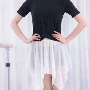 WL 부드러운 풀발레 쉬폰 스커트 여성스러운 분위기 허리 밴딩 디자인-WFNOM1N