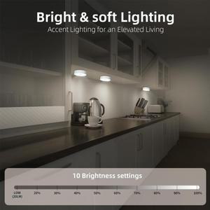 USB 충전식 자석 RGB 야간등 화이트 LED 리모컨 조절 가능 램프 스포트라이트 디스플레이 옷장용
