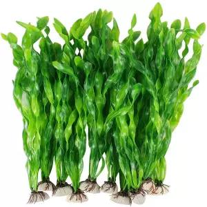 수족관 5/10pcs 플라스틱 식물 어항 장식 인공 해초 물 잔디 액세서리 수 중