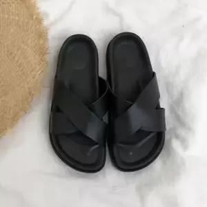남녀공용 비치 슬리퍼 블랙 쪼리 여름 신발