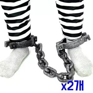 고품질 TBZ 할로윈파티 분장소품 죄수 양발목 체인모형 x2개 이벤트의상 코스튬 파티의상 WFNHOIP