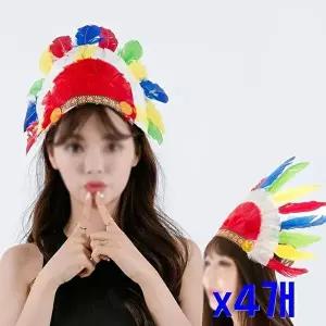 고품질 TBZ 파티소품 뉴 인디언추당장 소형모자 x4개 의상소품 파티룩 행사소품 의상소품 WFNHOP2