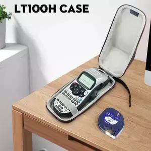 Dymo Letratag 프린터에 적합 LT-100H 케이스 하드 EVA 휴대용 충격 방지 가방 1PK 91201 라벨 테이프 포함