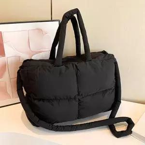 [하프클럽/]WL 여성 패딩 백 크로스 숄더 데일리 캐주얼 가방 블랙