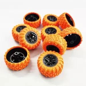 33mm 창의력 향상 조립만들기 주황색 고무바퀴 2개