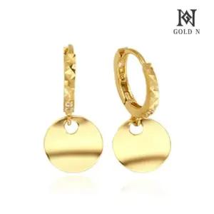 [골드앤] 18K 블링웨이브 8mm 귀걸이