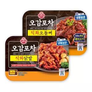 [오뚜기] 오감포차 직화무뼈 닭발 150g x 2팩 + 직화 오돌뼈 150g x 2팩