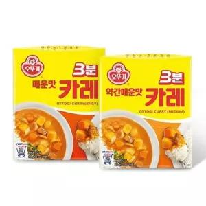 [오뚜기] 3분 카레 매운맛 200g x 12개 + 3분 카레 약간매운맛 200g x 12개
