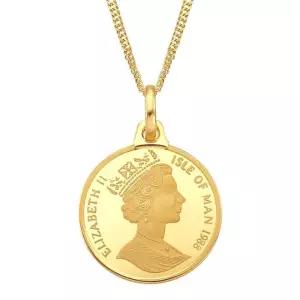 [골드퀸즈14K 엘리자베스코인 목걸이 20mm
