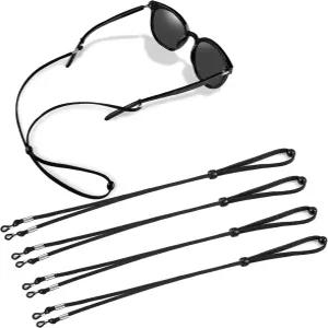 멜리야 4Pcs 안경 스트랩 여성용 홀더 야외 활동을 위한 조절 가능한 선글라스 란야드 스트링 체인