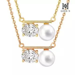 [골드앤] 14K 슈가펄 6mm 목걸이