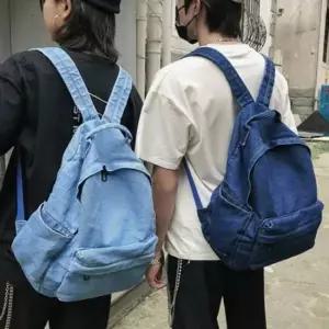 데일리 진청 데님 남녀 학생 연청 백팩 캐주얼 청가방 여성백팩 스트링백팩 여자백팩