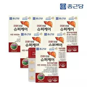 종근당 간건강 슈퍼케어 30정 6박스(6개월분) / 밀크씨슬 실리마린 아연