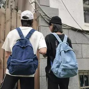 데님백팩 남성백팩 여성 여자 고등학생 캐주얼 중학생 운동가방