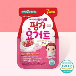 아이배냇 베베 핑거요거트 유아 아기 간식 딸기맛 1개 GST MNS